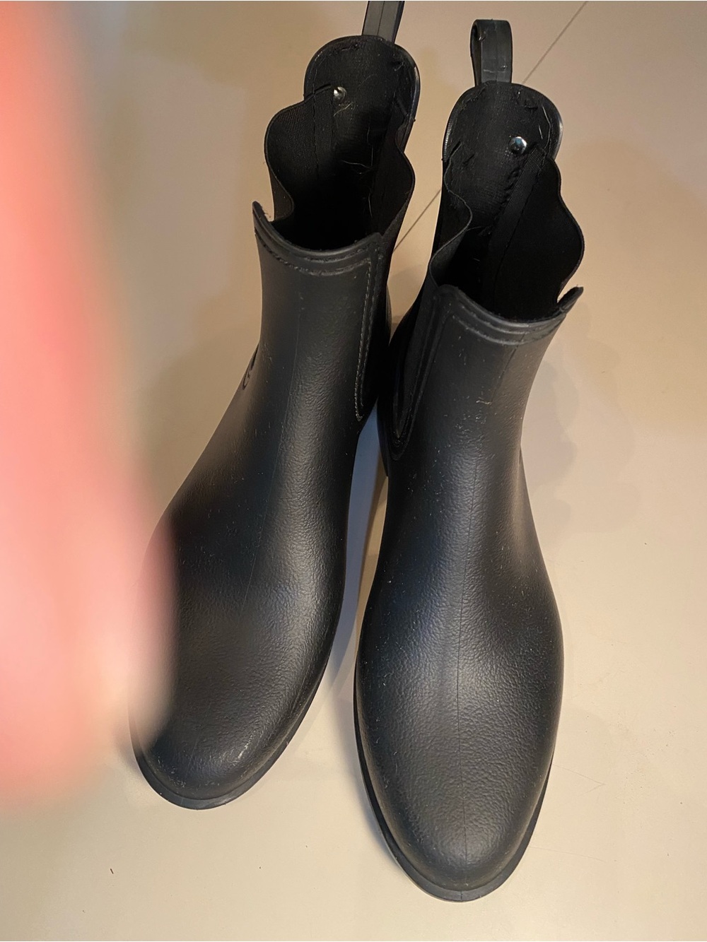 Aldo Black Matte Chelsea Rain Ankle Boots - Picture 7 of 7